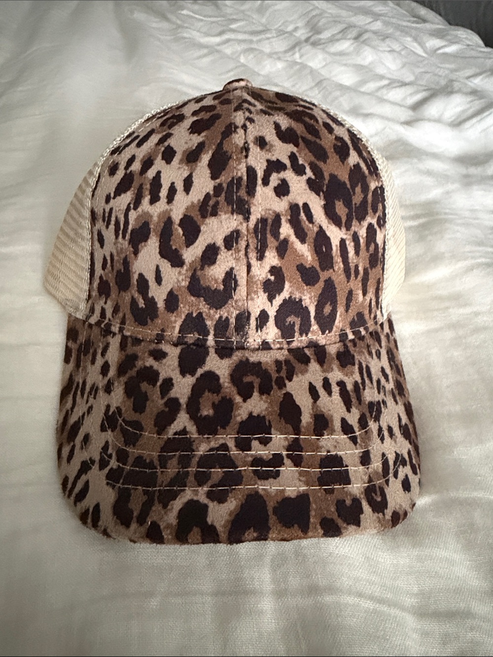 C.C Leopard Print Trucker Hat - Brown/Cream